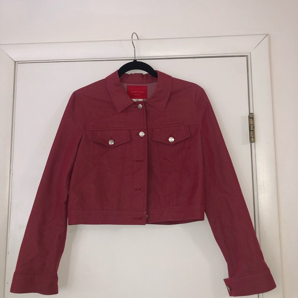 Red Vertigo Cropped Jacket